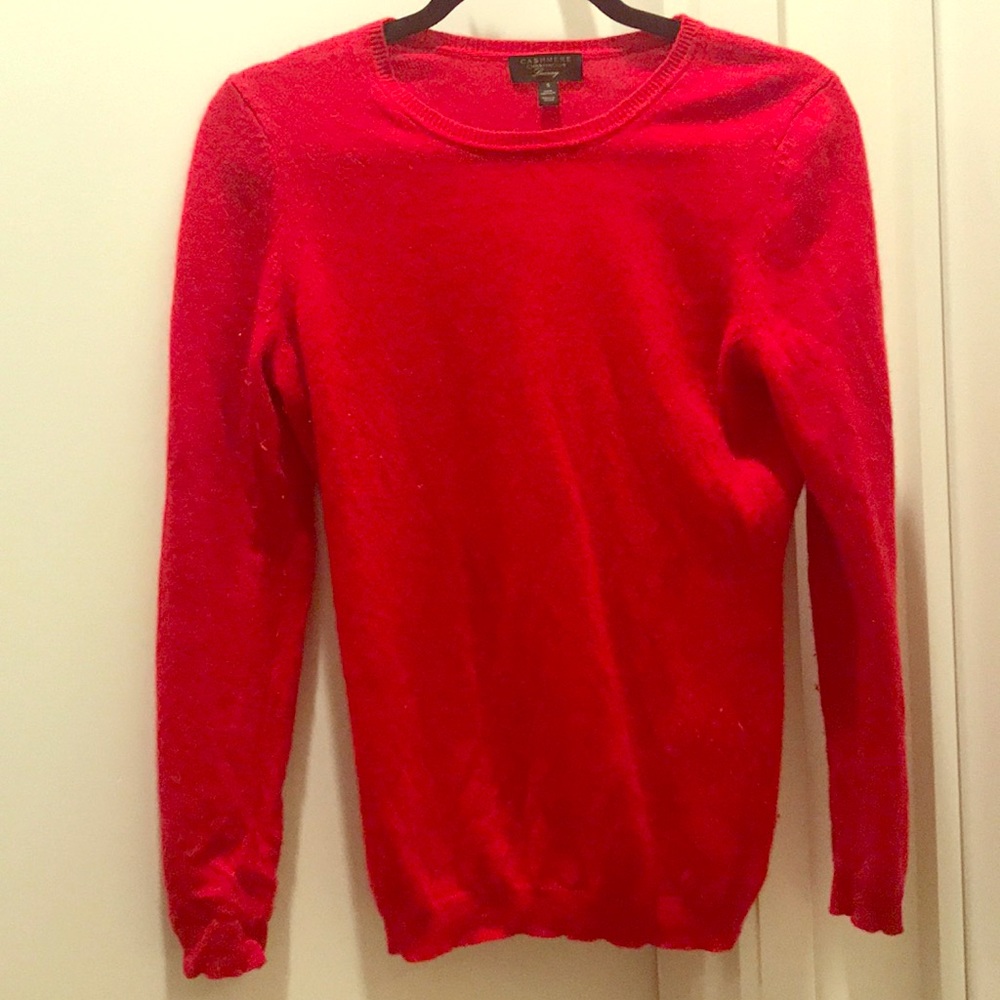 100% red cashmere sweater